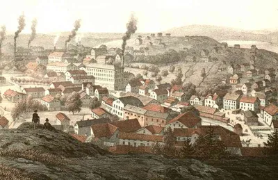 Historic Kvarnbyn mill area in Mölndal